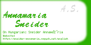 annamaria sneider business card